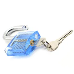 Transparent Visible Pick Cutaway Practice Padlock Lock Blue Color Locksmith Tool