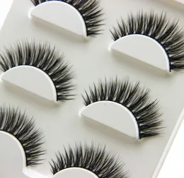 3 Pairs False Eyelashes Handmade Mink 3D Curling Eyelashes Natural Long