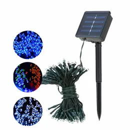 12m 22m LED Słoneczne Światło ciągu 100leds 200ds Solar Power Fairy Lights Wodoodporna Outdoor LED Boże Narodzenie światła do wystroju