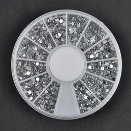 Hurtownie-1700 Sztuki 1.5mm 3D DIY Dżetów Nail Dżetki Glitter Diamond Gems Porady Porady Nail Art Beauty Decoration Wheel Na997