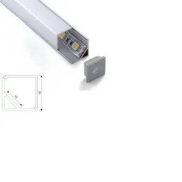 10 X 2M insiemi / lotto Profilo in alluminio ad angolo di 90 gradi per luce a led Tipo V in alluminio estruso a led per luce da cucina a led