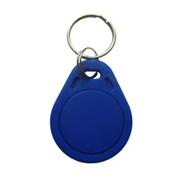 Fabrikspris gör hög kvalitet TK4100 125kHz Kort 100PCS / Lot ISO11785 ABS RFID Custom Plast Keyfob Key Ring Fob