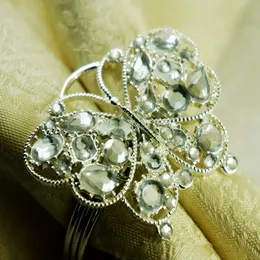 Partihandel-Butterfly Metal Servett Ring servetthållare för bröllop 24 st Gratis frakt