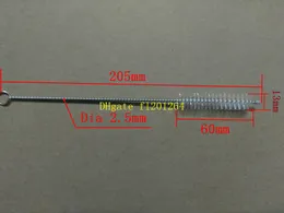 200ピー/ロット高品質ステンレススチールナイロンストロークリーニングブラシのパイプチューブクリーナーボトルクリーンツール205x60x13mm