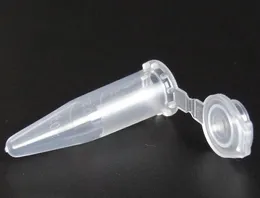 1.5/0.5ml Round Bottom Centrifuge Tubes w Attached Caps Clear White Test Tube Holder boxes Containers