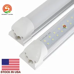 UL 4ft 8ft T8 LED-rör dubbla sidor LED-lätta rör integrerade 1200 mm 2400 mm LED-rör 28W 65W 72W AC 110-240V UL DLC