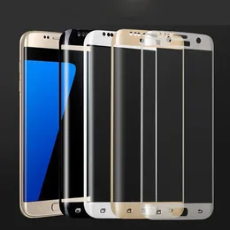 Hurtownie 100 sztuk / partia 3d Pełna pokrywa Wysokiej Jakości Ultra-cienki Real Hartred Glass Ekran Protector do SAMSUNG Galaxy S6 S7 Edge