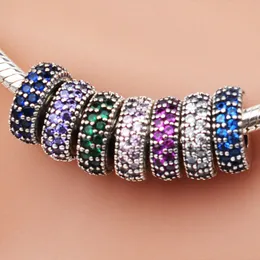 Edell Authentic 925 Sterling Silver Pärlor Multicolor Spacers Spacer Passar European Pandora Style Smycken Armband Halsband Födelsedagspresent