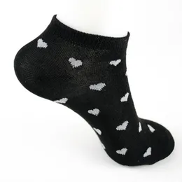 Wholesale- Winter Ankle Socks Solid Boat Love Heart Printed Fashion Women Cotton Casual Short Meias Feminina & Hosiery