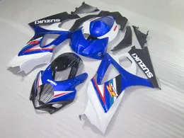 Kit de carenagem da motocicleta para Suzuki GSXR1000 07 08 carenagem de carroçaria preto branco azul conjunto GSXR1000 2007 2008 OT39