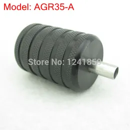 Wholesale-35mm Knurled Black Aluminum Alloy Tattoo Grip With Back Stem Supply AGR35-A#