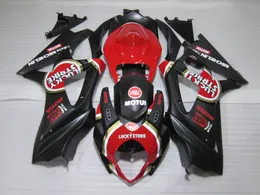 Carimbos de motocicleta de injeção para Suzuki GSXR1000 2005 2006 kit de carenagem preto vermelho GSXR1000 05 06 OT38