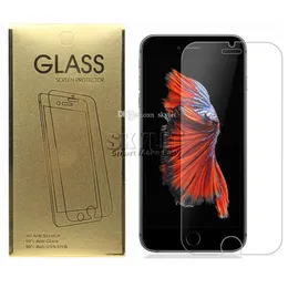 Screen Protector For iPhone 13 12 Pro Max XS 0.33 MM Tempered Glass Samsung Galaxy S7 transparent film with Paper Box