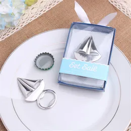 Silver Sailing Boat Bottle Opener Beer Openers Bar Tools Party Accessories Wine stopper Wedding Favors Home Cooking S201762