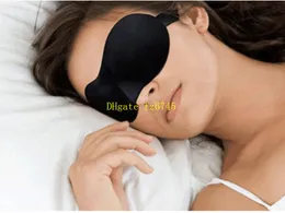 10PCS / LOT شحن مجاني حار مبيعات 3D النوم سفر العين أقنعة قناع النوم الإسفنج غطاء الغمامة الظل اييشادي eyemask اللون الأسود