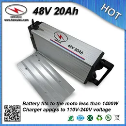 Wolesale Retail 48V Bateria jonowa Litowa 20ah 1000W Elektryczna bateria rowerowa 48V 20AH z 30 AMP BMS BMS 18650 Komórka Darmowa Wysyłka