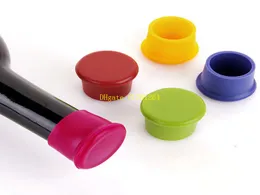 10pcs/lot Free shipping Portable Silicone Wine Beer Cover Bottle Stopper Cap Strong Seal Keep Fresh Cork 5 colors