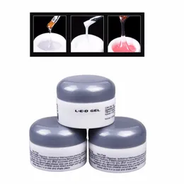 Nail Gel Wholesale-5 Pcs 15g Soak Off Clear /Pink /White Color Builder UV LED Art Lacquer Manicure