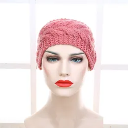 2017 Fashion Women Crochet Knitted Headband Chunky Twist Turban Knit Head Wrap Ears Warm Multicolor Solid Hair Band Accessories