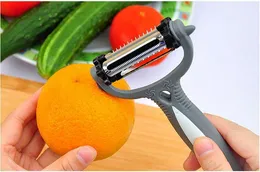 Multifunktionell 4 i 1 Rotary Peeler 360 graders morot Potatis Orange Opener Vegetabiliska Frukt Slicer Cutter Kök Tillbehör Verktyg via DHL