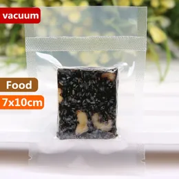 7x10 cm Um Grau de Vácuo Transparente Alimentos Cozidos Saver Armazenar Embalagem Sacos De Carne Snacks Hermetic Pacote de Vedação de Calor De Armazenamento De Plástico de Vedação