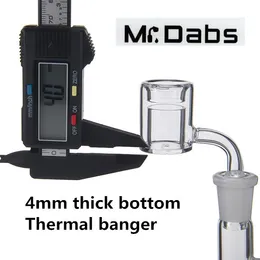 MR DABS 4mm 두꺼운 바닥 더블 튜브 석영 열 벤터 네일 흡연 액세서리 10mm 14mm 18mm PUKINBEAGLE THERMAL P BRANGER
