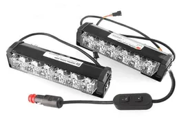 Högkvalitativ DC10-30V, 6W * 2Units LED Grill Varningsljus, Strobe Nödljus, Strobe Lightheads, WaterProot IP 67 (2Units / 1set)