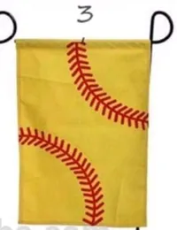 30pcs Baseball e softball Sports Garden Bandeiras Bandeira do quintal em branco em 2 cores Decore seu jardim