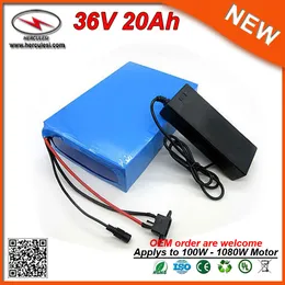 1080 W elektrischer Mobilitätsroller 36 V Elektrofahrradbatterie 20 Ah Lithium-Li-Ionen-Fahrradbatterie mit 2 A-Ladegerät 30 A BMS