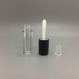 0.8ML Reusable Empty Lip Gloss Balm Tube Bottle DIY Container Vials 50x13mm Black Silver Gold Cap