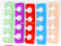 200PCS / LOT Snabb leverans Silikon Toe Separator Finger Spacer för nagelkonst Nagelverktyg Flexibla Soft Silica Toe Separators