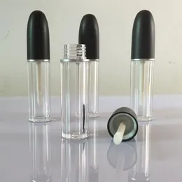 2016 Ny ankomst Tom läppglansrör Svart Top Bullet Shape DIY Lip Balm Tube Lipstick Packing Container