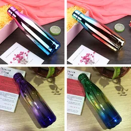 500ml Cola Shaped Butelka izolowane Butelki Wodne Sporty Travel Kubki Outdoor Rainbow Cup 4 Kolor IB180