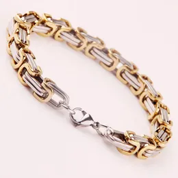 Wholesale Mens Byzantine Box Link Bracelets 316L Stainless Steel Chain For Men Fashion Punk Jewlery 22cm*0.8cm