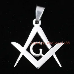 wholesale in bulk 10pcs Lot Freemason Mason Masonic Symbol PENDANT necklace charms Stainless steel religious jewelry finding no chain