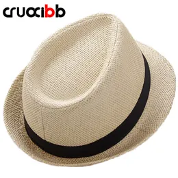 2017 mode unisex sun hatt män ben damer sommar strå hat strand uv skydd pappa mössa chapeau panama kvinnor