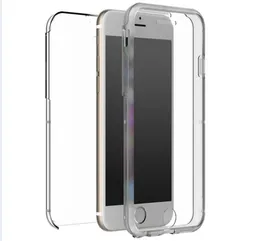 Capas de telefone celular 360 graus corpo inteiro TPU capa de telefone frente traseira transparente capa protetora macia para iphone 12 mini pro x xs max xr 8 6 7 plus gb6e