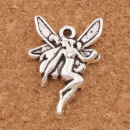 Flyga Angel Fairy Charms Pendants 200PCS / Lot 22x14.7mm Mic Antika Silver Smycken DIY L195 Lzsilver