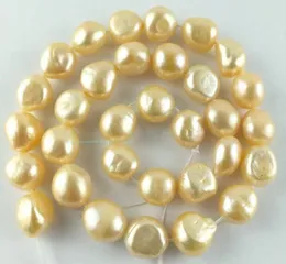 10 - 13 mm naturel d'eau gül gül perle ronde Serbest biçimli perles 14 ''