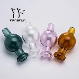 Assorted Color Smoke Glass Bubble Carb Cap OD 20mm Dome Fit Quartz Banger Nails with 21.5mm Bowl Dab Rigs Bongs