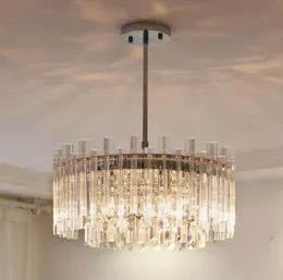 Современные роскошные хрустальные люстры круглый Кристалл подвесные светильники стеклянная трубка Droplights для гостиной Спальня декор
