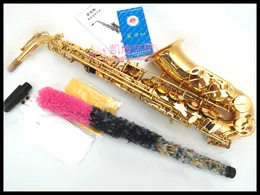 Strumenti musicali professionali di alta qualità Xinghai XAS-180 Alto Eb E Sassofono piatto Nuovo ottone placcato oro Sax con bocchino Accessori