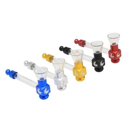 2018 New Creative Smoke Glass Pipe 40mm 멀티 컬러 이동식 파이프 흡연 세트