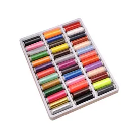 39 pièces/ensemble couleurs mélangées pur Polyester fil à coudre Machine main 200 verges chaque bobine Kit de bricolage pour outil de couture à la main ou à la Machine