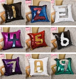 Sequins throw Pillow Case Best New Created Hot DIY Two Tone Glitter Sequins Throw Pillows Decorative Cushion Case Sofa Car Covers b570