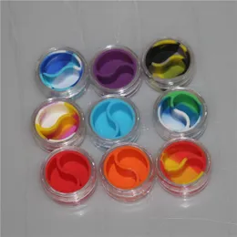 NEW Acrylic silicone wax container/silicon jar 10ml wax dab containers storage Silicone container for wax