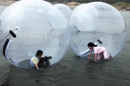 Envío gratis de alta calidad 2M TPU Agua Zorb Ball / Bola de agua de caminata inflable transparente, bola de hámster humano