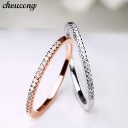 Choucong Infinity Ring Real 925 Sterling Silver Bröllop Band Ring för Kvinnor Diamon Bridal Engagement Rings Gift