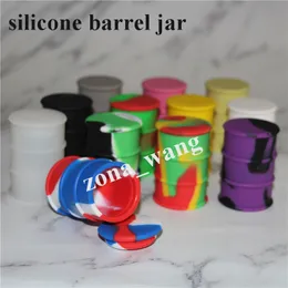 Silicone Wax Concentrate Containers 26 Ml Oil Drum Barrel Container Nonstick Jars 20 Pcs Lot silicone water pipe dab rigs