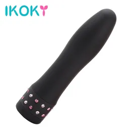 IKOKY Multispeed Diamond Bullet Vibrator Dildo G-Spot Massager Sex Toys for Woman Female Magic Vibrating AV Stick Adult Products S1018